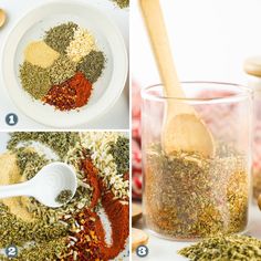 steps to make homemade spice mix in a glass jar