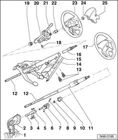 the steering wheel assembly and parts