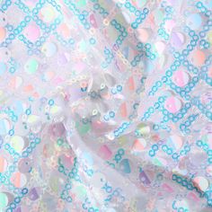 iridescent sequins grid pattern fabric Iridescent Color, Grid Pattern, Pattern And Decoration, Sequin Fabric, Pattern Fabric, Fabric Patterns, Sequin, Party Decorations, Sparkle