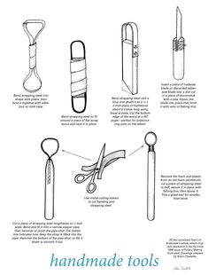 the instructions for how to use handmade tools