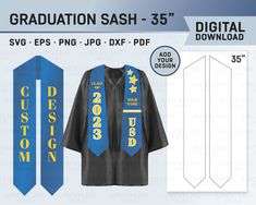 graduation sash - 35's with custom design