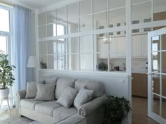 Hall Partition Ideas, Wooden Partition Wall, Walls For Living Room, Ikea Ekestad, Partition Wall Living Room, Glass Wall Partition, Living Room Partition Ideas, Home Partition, Partition Design Ideas