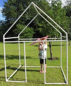 Kids Forts, Pvc Pipe Crafts, Build A Playhouse