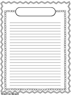 a blank lined paper with lines on the bottom and an oval border at the top