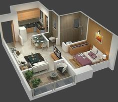 the floor plan of a two bedroom apartment with living room and dining area is shown