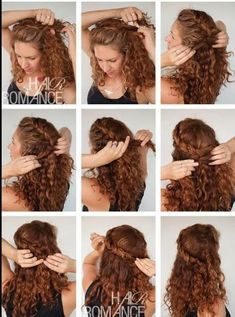 Curly Hair Dos, Curly Hair Braids, Curly Wedding Hair, Curly Hair Updo, Curly Hair Styles Easy, Natural Curls Hairstyles, Hairdos For Curly Hair, Penteado Cabelo Curto, Curly Hair Tips