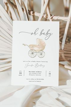 Personalize this baby stroller baby shower invitation by adding names, date, time, venue and other details.

oh baby neutral baby shower invitation

baby shower invite	shower invitation	baby shower template	editable baby shower	baby shower download	baby shower	invitation template	boho baby shower	stroller baby shower	pram baby shower	neutral baby shower	gender neutral	oh baby invitation Baby Shower Save The Date Template, Chiara Baby, Neutral Baby Shower Invitations, Fancy Baby Shower, Gender Neutral Invitations, Invite Design, Stroller Baby, Pink Birthday Cakes