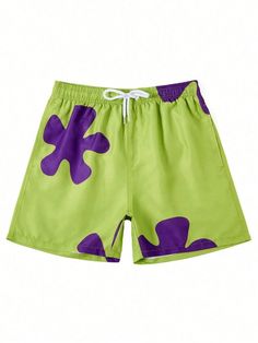 Plus Size Men's Floral Print Draw-String Waist Beach Shorts Graphic Pool Shorts For Vacation Green    Fabric   Non-Stretch  Men Plus Size Clothing, size features are:Bust: ,Length: ,Sleeve Length: Beach Shorts Men, Plus Size Beach, Bow Shorts, Streetwear Shorts, Men Plus Size, Boho Green, Men Beach, Beach Pants, Shorts Men