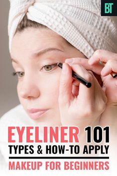 How To Properly Apply Eyeliner, How To Put On Eyeliner, Makeup Guide For Beginners, Eyeliner Types, Applying Eyeliner, Eyeliner Application, Powdered Eyeliner, Felt Tip Eyeliner, Round Face Makeup