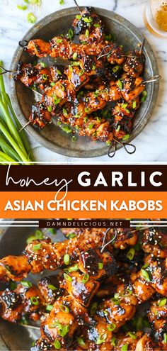 HONEY GARLIC ASIAN CHICKEN KABOBS Asian Chicken Kabobs, Honey Garlic Marinade, Garlic Marinade, Summer Grilling Recipes, Chicken Kabobs, Summer Recipes Dinner, Asian Chicken, Summer Eating, Health Dinner Recipes