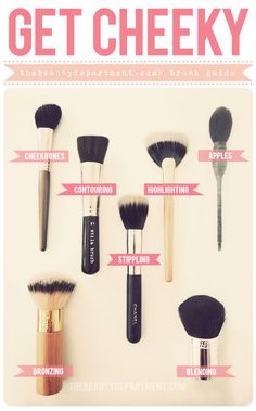 TheBeautyDepartment.com Get Cheeky How To Apply Blush, Full Makeup, The Beauty Department, Makeup Brush Set, Makeup Skin Care