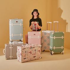 Luxury Vintage Luggage For Formal Use, Luxury Vintage Luggage For Travel, Luxury Vintage Luggage For Formal Occasions, Cute Cheap School Luggage, Cheap Cute Travel Luggage, Vintage Travel Bag With Luggage Sleeve For Overnight Trips, Vintage Rectangular Luggage For Overnight Trips, Vintage Travel Bag With Luggage Sleeve For Weekend Trips, Vintage Luggage With Luggage Sleeve For Trip