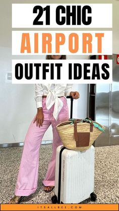 Airport Chic Outfit Summer, Airport Outfit Summer Beach, Summer Airplane Outfit, Chic Airport Outfit, Cute Airport Outfit, Airport Outfit Ideas, Airport Outfit Summer, Aesthetic Airport, Outfit Airport