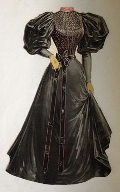 1800s Fashion, Gibson Girl, Vintage Gowns, Edwardian Fashion, Historical Costume