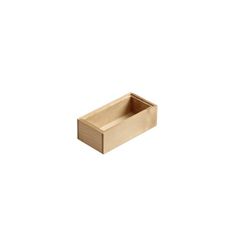 an empty wooden box on a white background