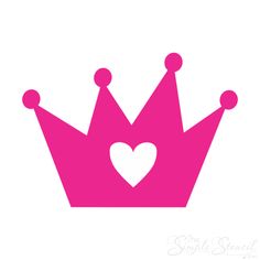 Princess crown with heart in the middle will thrill any little princess. Barbie Party, Princess Crown, Little Princess, In The Middle, The Middle, Alphabet, Crown, Pattern, Beauty