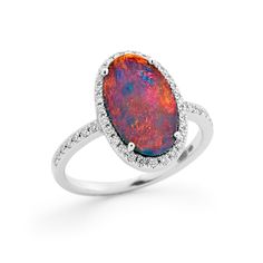 Opal Diamond Engagement Ring, Diamonds Engagement Ring, Opal Engagement Ring, Opal Engagement, Engagement Rings Opal