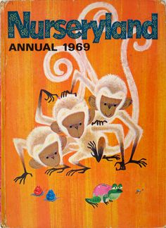 an old children's book with monkeys on it