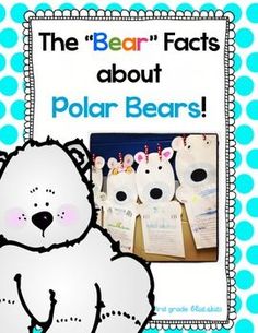 the bear fact about polar bears is displayed in front of blue polka doted paper