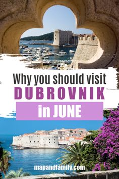 Views of Dubrovnik city walls with overlay text reading Why you should visit Dubrovnik in June Dubrovnik Game Of Thrones, Game Of Thrones Locations, Seaside City, Mediterranean Travel, European Travel Tips, Eastern Europe Travel