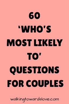 60 ‘Who’s Most Likely To’ Questions for Couples’ offers a light-hearted and entertaining way to delve into your dynamics as a couple. This engaging article presents a series of playful prompts that encourage both fun and revealing conversations. It’s a game of speculation and surprise that can lead to laughter and, sometimes, unexpected insights. Whether Who Most Likely To Questions Couples, Him And Her Questions Game, Guess Who Couples Game, Most Likely To Couples Questions, Couples Challenge Questions, Games To Play Over Facetime With Boyfriend, Couple Games Questions Relationships, Who Did It First Couple Questions, Games For Couples Question