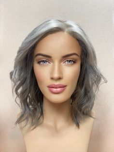 🌈 We guaranteed that our wigs were very high quality because we used virgin human hair, or unprocessed hair, and that they could last a minimum of 1-2 years depending on how you take care of your wigs. ✅Please get in touch with us if you need assistance determining the proper size, colour, or base cap type to order.  ✅You can provide us a suitable amount of your hair sample as well as a photo of your hair for us to use as a reference, allowing us to determine your hair's colour with reasonable Grey Balayage, Gray Balayage, Hair Density, Hair Toppers, Wig Cap, Hair Wigs, Baby Hairstyles, Human Hair Wigs, Lace Front Wigs