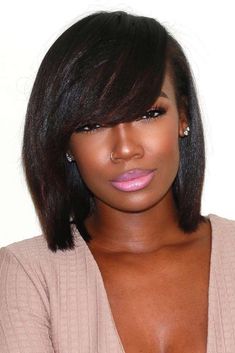 Styling Long Bob, Bob Hairstyles For Black Women, Natural Bob, Modern Bob Hairstyles, Layered Haircuts Shoulder Length, Lob With Bangs, Easy Hairstyles For Medium Hair, Pelo Afro, Long Bob Hairstyles