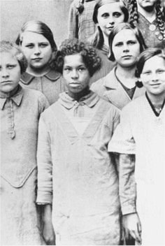 "Rhineland Bastard" was a derogatory term used in Nazi Germany to describe Afro-German children of mixed German and African parentage, who were fathered by Africans serving as French colonial troops occupying the Rhineland after World War I. Under Nazism's racial theories, these children were considered inferior to "pure Aryans" and consigned to compulsory sterilization. German Girl, French Colonial, Historical Facts, Interesting History, Group Of People, African History, History Lessons, African American History, Dieselpunk