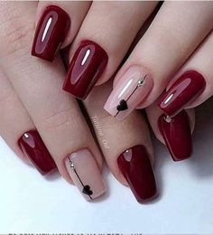 Mommy Things, Maroon Nails, Nails Today, Pretty Nail Art Designs, Red Nail Designs, Pretty Nail Art, Pink Nail, Gel Nail Designs