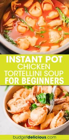 instant pot chicken tortellini soup for beginners is an easy and delicious meal