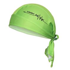 a green bandana with the word kaka written on it and a heartbeat symbol