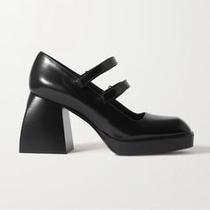 Nodaleto Bulla Babies Glossed-Leather Platform Mary Jane Pumps. Purchased From Farfetch, Includes Dust Bag Box And Receipt, Originally $850. Size Eu 38.5, Fits Size Us 7.5-8. Heel Measures Approximately 90mm/ 3.5 Inches With A 20mm/ 1 Inch Platform Black Glossed-Leather Buckle-Fastening Straps Nodaleto Shoes, Black Mary Jane Heels, Platform Mary Janes, Emily In Paris, Mary Jane Pumps, Leather Buckle, Mary Janes, Shoes Women Heels, Venice