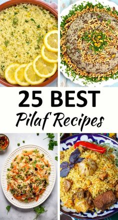 the 25 best pilaf recipes to make for dinner or appetizers with lemons and parsley