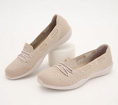 A sporty style to get you moving in the morning, these sweet slip-ons make a cute and comfy option for everyday wear. Plus, you can toss them in the wash when they get a little dirty. From Skechers. Comfortable Slip-ons For Light Sports, Casual Slip-ons With Arch Support For Spring, Casual Spring Slip-ons With Arch Support, Casual Slip-on Sneakers With Arch Support, Casual Comfortable Slip-on Sneakers With Arch Support, Comfortable Slip-on Sneakers For Light Sports, Sporty Comfortable Slip-on Sneakers For Everyday, Comfortable Sporty Slip-on Sneakers For Everyday, Casual Slip-ons With Arch Support