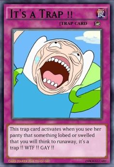 a card with an image of a cartoon character in it's mouth and the caption