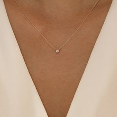 Single Diamond Necklaces, Dainty Necklace Simple & Dainty Jewelry, Dainty Gold Diamond Necklace, Dainty Necklace Everyday, One Diamond Necklace, Dainty Everyday Necklace, Simplistic Gold Necklace, Small Dainty Necklace, Every Day Necklace