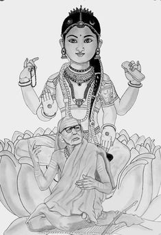 Hindu Sketches, Bala Tripura Sundari, Draw Braids, Tripura Sundari, Goddess Power, God Pic, Hindu Goddesses, Hindu Vedas, How To Draw Braids