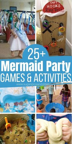 25 + mermaid party games and activities for kids to play with in the pool or on the beach