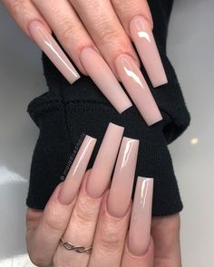 10 Long Square Acrylic Nails Trends and Tips Lovely Nails And Spa Acrylic Nails Nude, Long Square Nails, Tapered Square Nails, Square Nail Designs, Aesthetic Nails, Colored Acrylic, Nails Square, Long Square Acrylic Nails, Unique Acrylic Nails