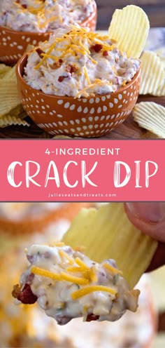 Sour Cream Dip Recipes, Cracker Dip, Dip Recipes Appetizers, Sour Cream Dip, Bacon Dip, Easy Dip, Easy Dips, Dip Recipes Easy, Snack Dip