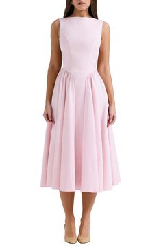 HOUSE OF CB Florentina Open Back Cocktail Midi Dress | Nordstrom Midi Skirt Fall, Cindy Dress, Head Turning Dress, Cocktail Midi Dress, Pink Cocktail, Pink Cocktail Dress, Midi Sundress, Timeless Dress, Midi Cocktail Dress