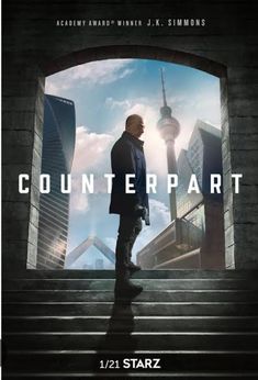 the movie poster for counterpart with a man standing in front of an open doorway