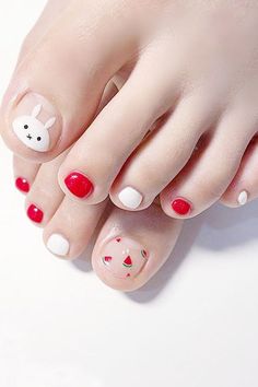 Foot Nail Art Design, Foot Nails Design, Cute Manicures, Foot Nail Art, Nails May, Kids Nail Designs, Feet Nail Design, Nail Art For Kids, Foot Nail