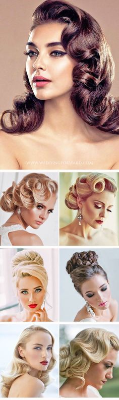 Hairstyles Heart, Hair Styls, Vintage Wedding Hairstyles, Brides Hairstyles, Cabelo Pin Up, Hairstyles Vintage, Gatsby Hair, Medium Hairstyle, 10 November