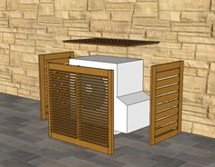 Air Conditioner Hide, Air Conditioner Covers, Archi Design, Stair Storage, Small Outdoor Spaces, Apartment Balcony Decorating