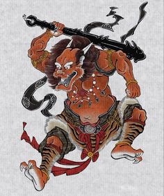 Japanese Mask Tattoo, Japanese Irezumi, Oni Tattoo, Japanese Yokai, Oni Demon, Japanese Oni, Demon Tattoo