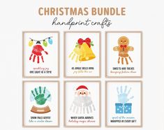 christmas printables with handprint crafts for kids to use on the holiday table