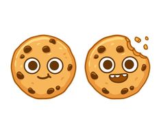 Cookie Character, Chocolate Drawing, Cookie Drawing, Cookie Clipart, Cartoon Cookie, Kawaii Illustration, Food Packaging Design, Simple Illustration, Kawaii Food