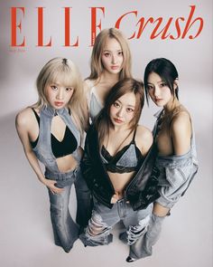 three girls posing for a magazine cover with the caption's name on it