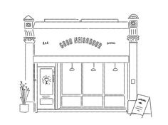 a drawing of a store front with the words can't be wrong on it